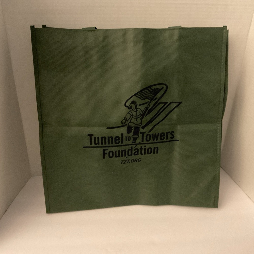 Tunnel To Towers Foundation‎ Support America's Heroes Green Tote Bag - Picture 2 of 2